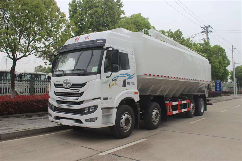 解放悍V前四后六國六散裝飼料運輸車