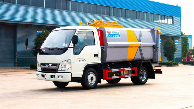 藍牌福?田?側裝壓縮?圾垃?車